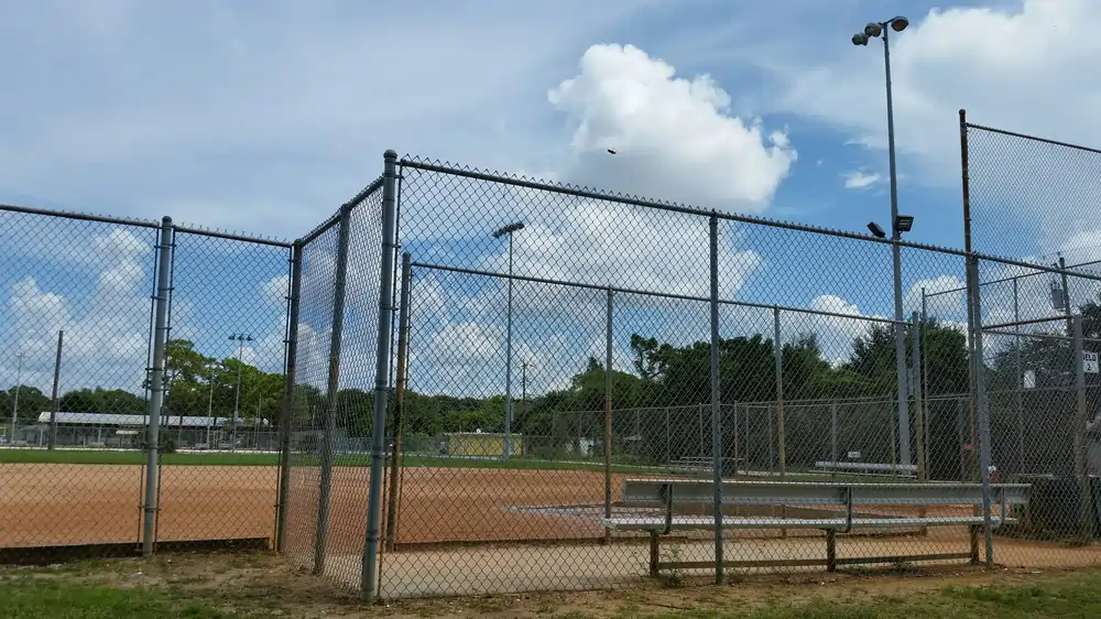 Commercial chain link fence installation